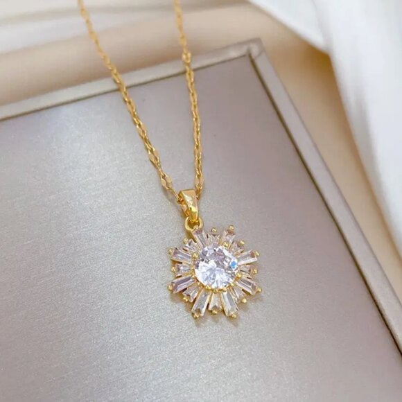 14K Gold 18" Womens 2ct Diamond Pendant Necklace Ladies New 14 K Silver Jewelry - Picture 4 of 6
